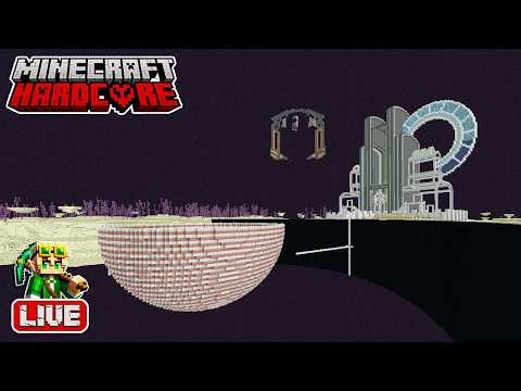 Building a Giant Sphere in the End in my 55,400 Day Hardcore Minecraft World