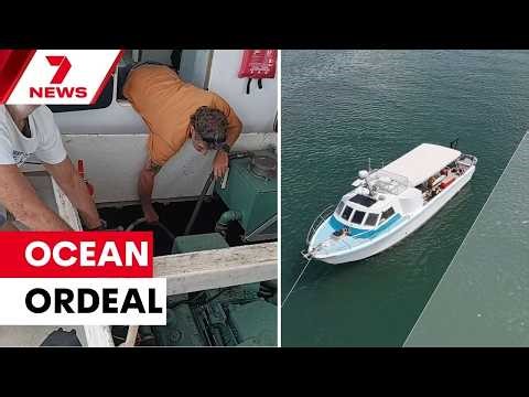 Sinking fisherman fight to save themselves and their boat | 7NEWS