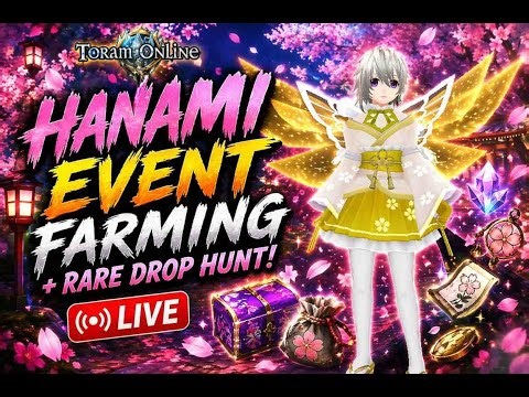 Toram Online | Hanami Event Farming + Rare Drop Hunt LIVE 🌸