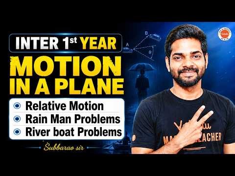 Motion in a Plane | Class 11 Physics Ch 4 | Relative Motion, Rain-Man & River-Boat Problems🎯
