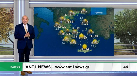 Δελτίο καιρού στις 20:00 – 20-04-2026