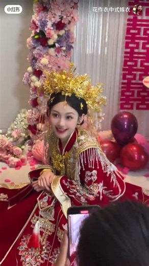 Stunning Traditional Chinese Wedding Dress ❤️✨ #ytshorts #wedding #love