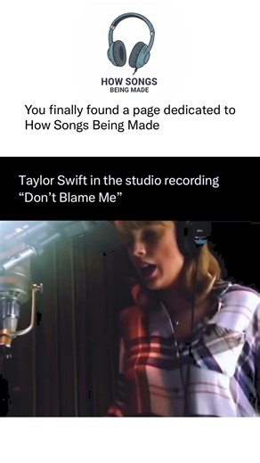 how songs being made on Instagram: "Taylor Swift recorded Don’t Blame Me during studio sessions for Reputation, released in November 2017. Her vocals were delivered with controlled power, layered harmonies, and gospel inspired intensity. The performance relied on strong breath support and dynamic range, not autotune, showcasing vocal growth and confidence during a darker artistic era. Don’t Blame Me became a fan favorite and gained renewed popularity through live performances and streaming resur