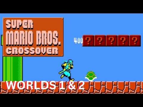 Super Mario Bros. Crossover - SMB Normal Random Character - Worlds 1 and 2 Gameplay