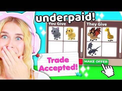 I UNDER PAID For HIGH VALUED PETS Using New Trading Hub In Adopt Me!