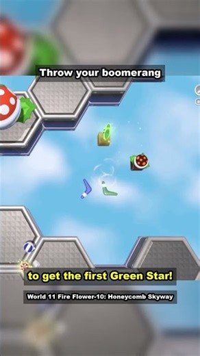 Super Mario 3D World 11 Fire Flower-10: Honeycomb Skyway Boomerang for the Green Star #Shorts