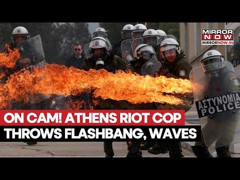 Athens Metro Chaos: Riot Cop Waves After Throwing Flashbang Into Station, At least 25 Detains