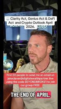 ⚖️ Clarity Act, Genius Act & DeFi Act — Crypto Outlook April 2026.