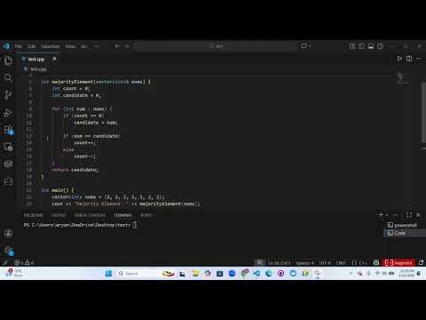 Majority Element Boyer Moore Voting Algorithm