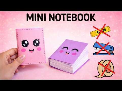 How To Make DIY Mini Notebook📒 || Easy Cute Paper Notebook || No Glue Craft Idea