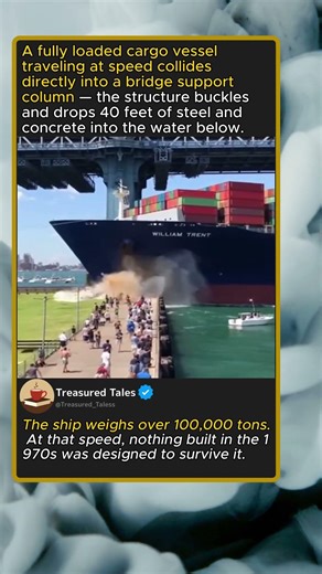 Cargo Ship Destroys Harbor Bridge
