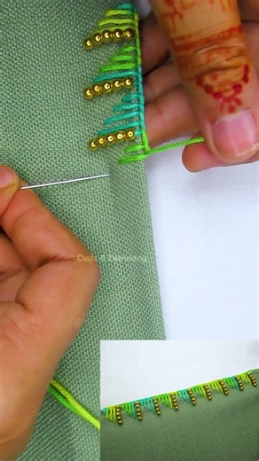 Clean & classy border design by crafts & embroidery 😍🔥 #shorts