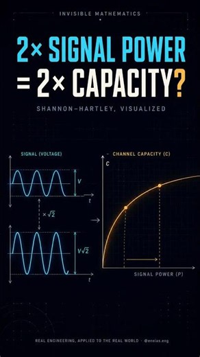 Why 2× Signal Power Does Not Mean 2× Capacity | Shannon–Hartley