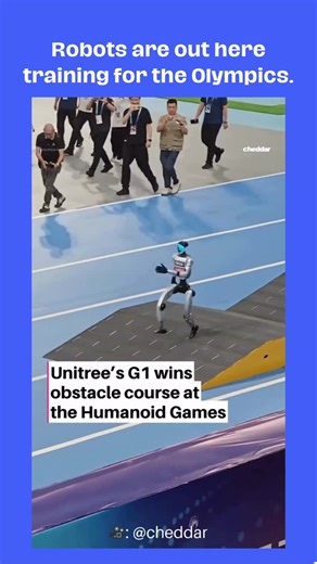 Dino Code Digital Agency on Instagram: "Robots are literally training like Olympic athletes now 🤖🏃‍♂️ At the world’s first Humanoid Robot Games in Beijing, Unitree’s G1 robot ran a 100-meter obstacle course — jumping ramps, balancing on narrow planks, and crossing uneven platforms. It finished first place in just 33.71 seconds. This isn’t a lab test anymore. Robots are competing in real challenges. 👉 Follow @dinocodela to learn something NEW every day 🚀 #Robotics #AI #HumanoidRobots #FutureT