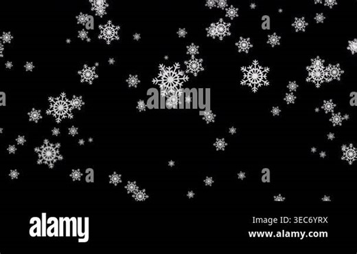 A seamlessly looping snow animation featuring gently falling snowflakes against a neutral background for standalone or overlay use. Ideal for holiday content, winter nature productions, seasonal commercials, and broadcast weather overlays Stock Video Footage - Alamy