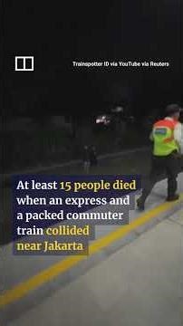 Watch moment of deadly train crash in Indonesia