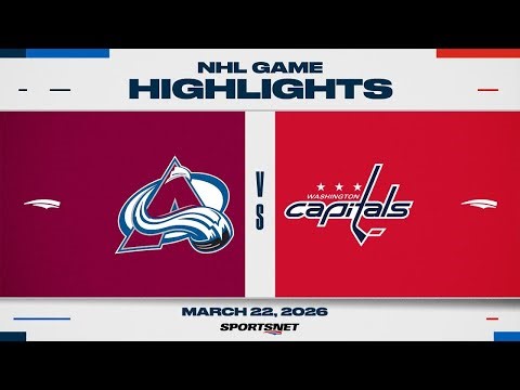 NHL Highlights | Avalanche vs. Capitals - March 22, 2026