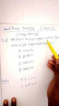 Short tricks for Reasoning on type1( Coding -Decoding) First Class 1 #quickrevision