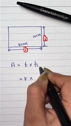 Area of Rectangle | Easy Formula | Maths Basics #shorts #mathsshorts #maths
