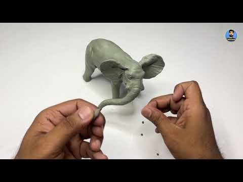 Elephant Sculpture Timelapse - Sculpt Animal From Clay