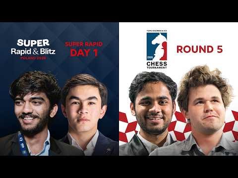 Arjun, Carlsen and Gukesh, Sindarov in Action | TePe Sigeman & GCT: Super Rapid & Blitz Poland 2026