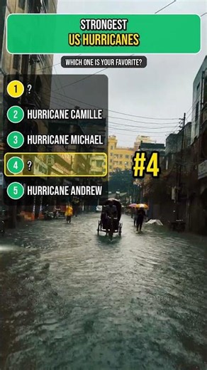 5 Strongest Hurricanes to EVER Hit the US (#1 Didn't Even Have a Name) #shorts