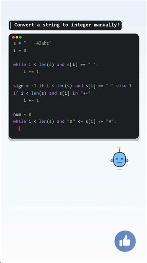String to Integer (atoi) in Python | DSA Coding Problem #shorts
