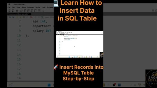 MySQL INSERT INTO Statement Tutorial | Sagar Neelappa Beedi posted on the topic | LinkedIn