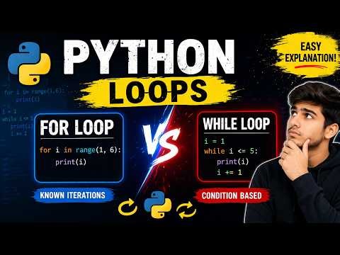 Python Loops Explained | For Loop vs While Loop (Easy Tutorial)
