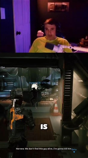 Funny Moment With A Xenomorph (Aliens; FireTeam Elite) #alienisolation #xenomorph #funny #streamer