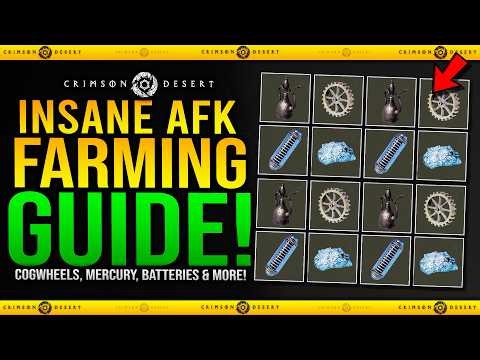 INSANE AFK FARM! Unlimited MERCURY, COG WHEELS, BATTERIES, GUNPOWER & LUBRICANT - Crimson Desert