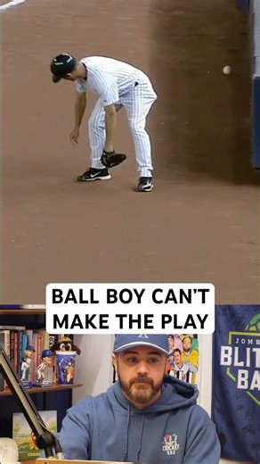 Yankees ball boy can’t make the same play twice, a breakdown #jmbaseball #yankees #mlb #baseball #ny