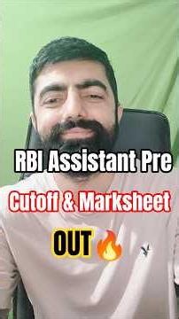 RBI Assistant Pre 2026 Cutoff & Marksheet Out !!!