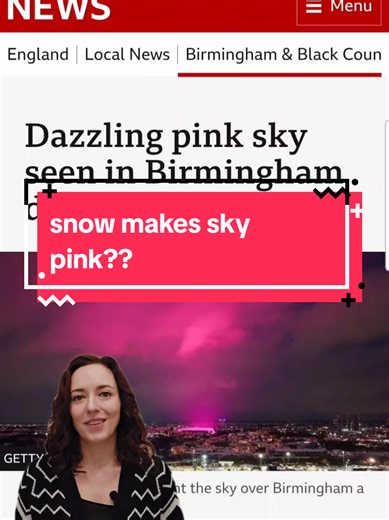 Exploring Snow's Impact on Pink Sky Optical Phenomenon