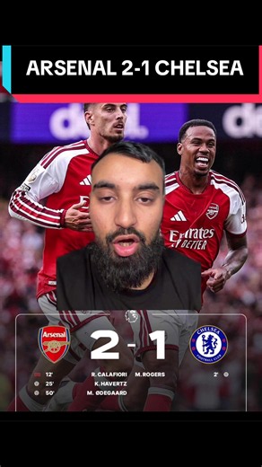 Arsenal 2-1 Chelsea full time reaction highlights #arsenal #chelsea #kaihavertz #odegaard #nayeemutd