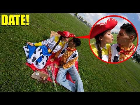 WOODY AND JESSIE FROM TOY STORY GO ON A DATE! (WILL THEY KISS??)