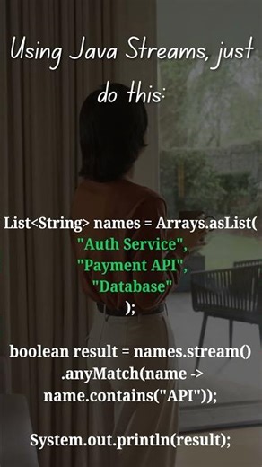 Find ‘API’ in 1 Line 😳 (Java Streams) #coding #codeprep #java #interviewprep #java8 #strings