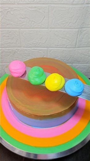 Brownie Easy Rainbow🌈 Cake design #cake #cakedesign #shortsfeed #trending #rainbow #shorts