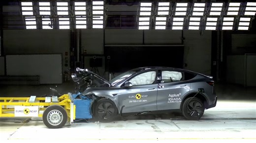 Watch what happens when new Tesla Model Y gets in crash test on camera