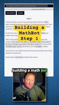 Building a MathBot Step 1 - freeCodeCamp JavaScript Certification #programming #coding