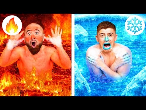 HOT vs COLD Pool Challenge !