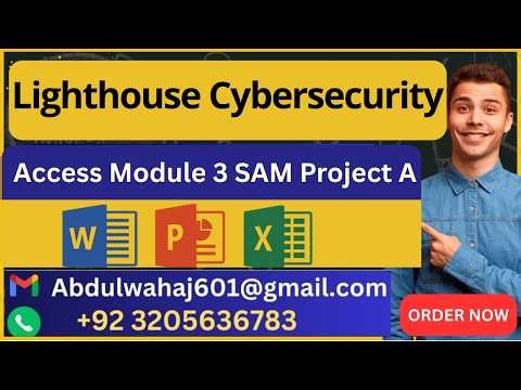 Sharma Cybersecurity Access Module 3 SAM Project A (SOLVED)