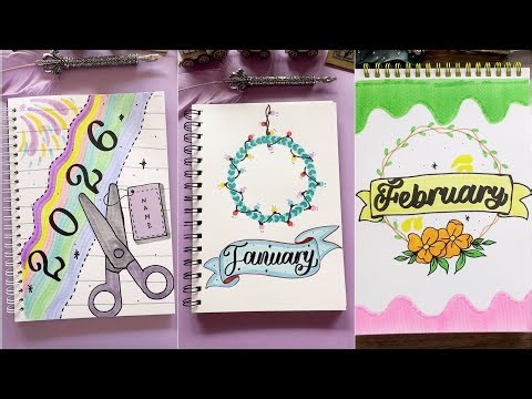 13 Aesthetic Front Page Ideas for 2026 | Monthly Calligraphy & Bullet Journal Covers