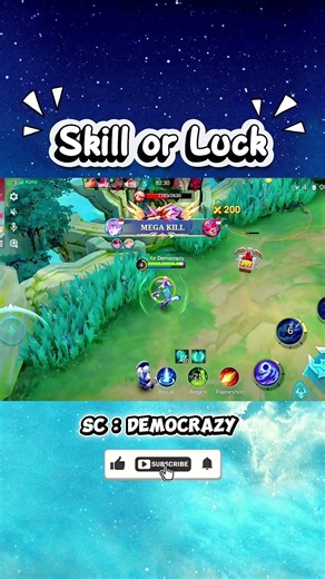 Skill or Luck || Novaria Mlbb! 🔥#novaria #Democrazy #fyp #mlbb #shorts #funny