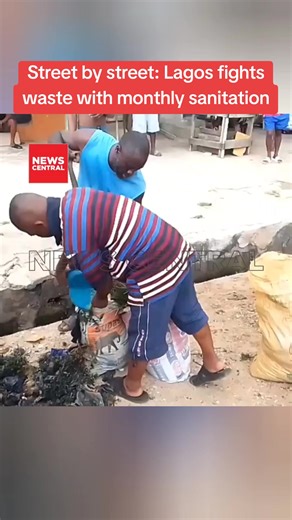 Lagos State relaunches its monthly sanitation exercise, uniting residents and officers to combat the city's waste problem and promote cleaner, healthier streets. #WasteManagement #MonthlySanitation #Lagos