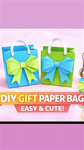 DIY Gift Paper Bag 🎁 No Glue Needed | Easy & Cute Paper Craft#origami#diy#papercraft#gift