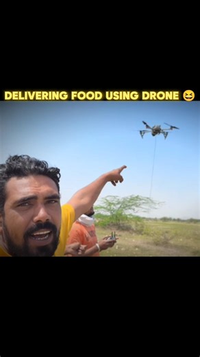 FOOD DELIVERY USING DRONE 🤧 #adventure #challenge #funny #shorts #viral #food