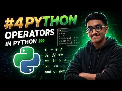 Python Tutorial #4 🔥 Operators in Python (Arithmetic, Comparison, Logical) | Beginner to Pro