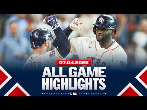 Highlights from ALL GAMES on 7/4 (Yordan Alvarez is Houston's hero, Yamamoto sparkles, and MORE!)