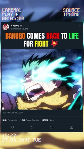 BAKUGO COMES BACK TO LIFE FOR FIGHT 💥 | #anime #animeedit #myheroacademia